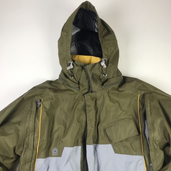 Sessions Womens Hooded Jacket Green Zip Up L - Picture 2 of 8